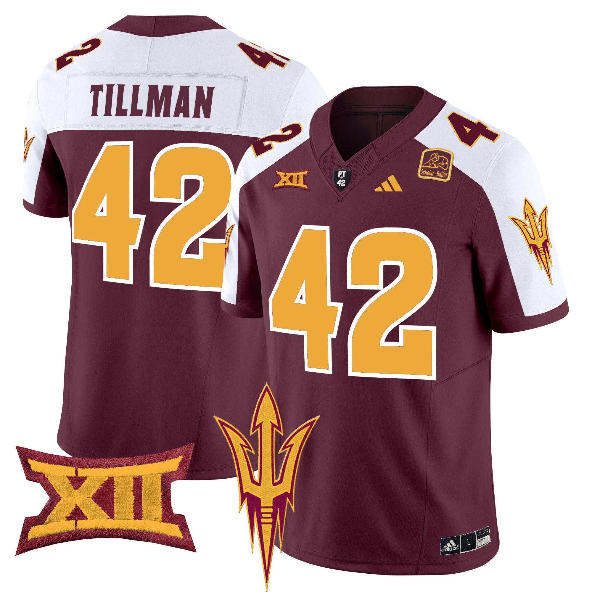 Men Arizona State Sun Devils #42 Tillman Red 2024 Vapor Limited NCAA Jersey